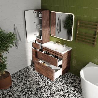 Пенал Style Line Атлантика Люкс Plus L СС-00002222 35см с бельевой корзиной старое дерево